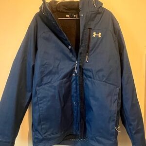Under Armour Blue Performance Jacket Water-Resistant Insulated